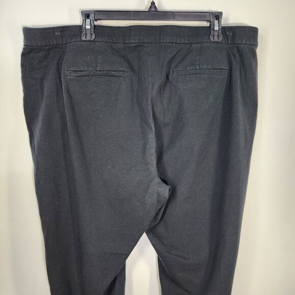 J Jill Women Dress Pants Size 22 Premium Bi-Stretch Trouser Black Mid Rise Ankle - Picture 5 of 10